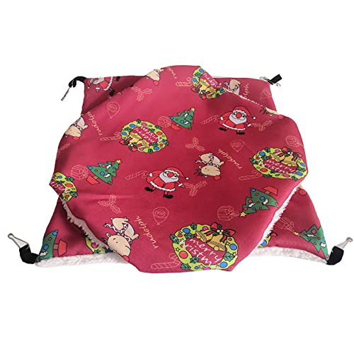 jojnsha Atmungsaktive Winter-Hamster-Eichhörnchen-Hängematte, Schaukel für Zucker, Weihnachtszubehör, Hängematte, kleine Tiere, warmes Bett jojnsha Atmungsaktive Winter-Hamster-Eichhörnchen-Hängematte, Schaukel für Zucker, Weihnachtszubehör, Hängematte, kleine Tiere, warmes Bett von jojnsha