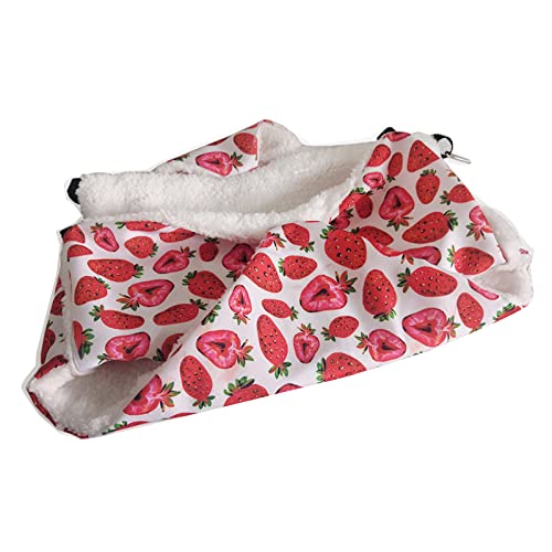 jojnsha Atmungsaktive Winter-Hamster-Eichhörnchen-Hängematte, Schaukel für Zucker, Weihnachtszubehör, Hängematte, kleine Tiere, warmes Bett von jojnsha