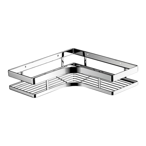 jojnsha Badezimmer-Aufbewahrungsregal mit Haken und Seifenhalter, rostfreie Edelstahlmaterialien für Dusche oder Küche, täglichen Gebrauch, Edelstahl-Duschregal von jojnsha