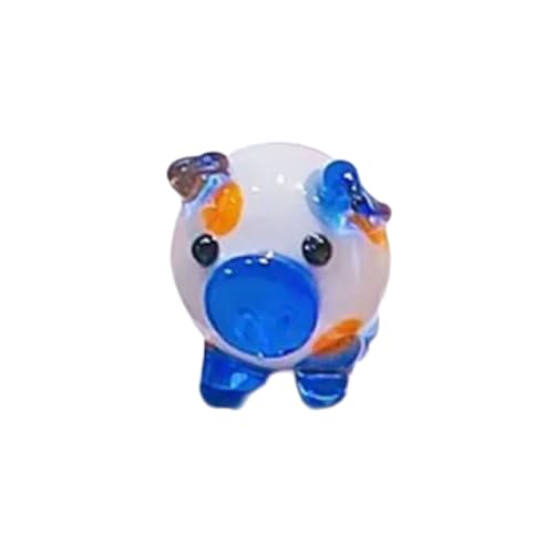 jojnsha Bunte Glasfigur Schweinchen, Miniatur-Skulptur, Cartoon-Tier-Kristallstatue für Zuhause, Büro, Schreibtisch-Dekoration oder als Geschenk, Glasfigur jojnsha Bunte Glasfigur Schweinchen, Miniatur-Skulptur, Cartoon-Tier-Kristallstatue für Zuhause, Büro, Schreibtisch-Dekoration oder als Geschenk, Glasfigur von jojnsha
