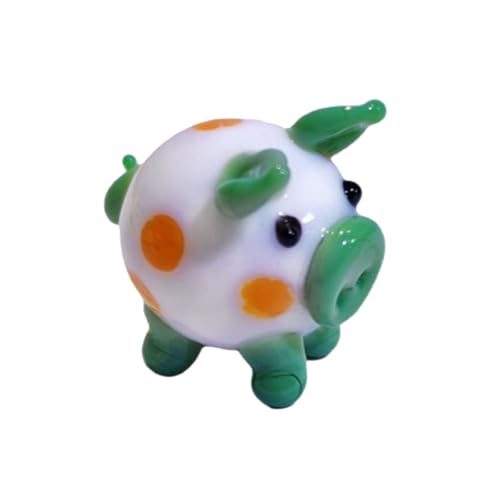 jojnsha Bunte Glasfigur Schweinchen, Miniatur-Skulptur, Cartoon-Tier-Kristallstatue für Zuhause, Büro, Schreibtisch-Dekoration oder als Geschenk, Glasfigur jojnsha Bunte Glasfigur Schweinchen, Miniatur-Skulptur, Cartoon-Tier-Kristallstatue für Zuhause, Büro, Schreibtisch-Dekoration oder als Geschenk, Glasfigur von jojnsha
