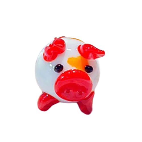 jojnsha Bunte Glasfigur Schweinchen, Miniatur-Skulptur, Cartoon-Tier-Kristallstatue für Zuhause, Büro, Schreibtisch-Dekoration oder als Geschenk, Glasfigur jojnsha Bunte Glasfigur Schweinchen, Miniatur-Skulptur, Cartoon-Tier-Kristallstatue für Zuhause, Büro, Schreibtisch-Dekoration oder als Geschenk, Glasfigur von jojnsha