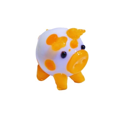 jojnsha Bunte Glasfigur Schweinchen, Miniatur-Skulptur, Cartoon-Tier-Kristallstatue für Zuhause, Büro, Schreibtisch-Dekoration oder als Geschenk, Glasfigur jojnsha Bunte Glasfigur Schweinchen, Miniatur-Skulptur, Cartoon-Tier-Kristallstatue für Zuhause, Büro, Schreibtisch-Dekoration oder als Geschenk, Glasfigur von jojnsha