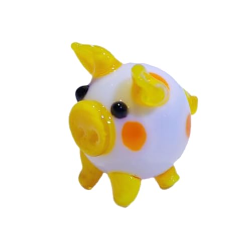 jojnsha Bunte Glasfigur Schweinchen, Miniatur-Skulptur, Cartoon-Tier-Kristallstatue für Zuhause, Büro, Schreibtisch-Dekoration oder als Geschenk, Glasfigur jojnsha Bunte Glasfigur Schweinchen, Miniatur-Skulptur, Cartoon-Tier-Kristallstatue für Zuhause, Büro, Schreibtisch-Dekoration oder als Geschenk, Glasfigur von jojnsha
