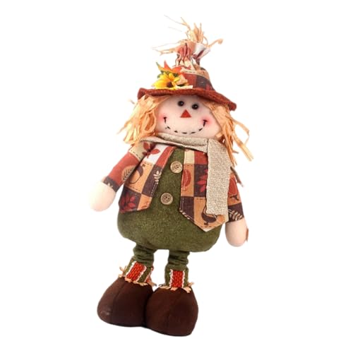 jojnsha Herbsternte stehende Vogelscheuchen Puppen, Thanksgiving, dehnbar, langes Bein, Plüschfigur für Zuhause, Schreibtisch, Regal, Dekoration, Innenbereich, Festival-Ornament jojnsha Herbsternte stehende Vogelscheuchen Puppen, Thanksgiving, dehnbar, langes Bein, Plüschfigur für Zuhause, Schreibtisch, Regal, Dekoration, Innenbereich, Festival-Ornament von jojnsha
