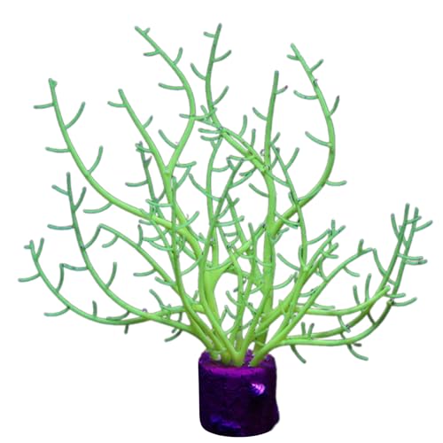 jojnsha Künstliche bunte Wasserpflanze, leuchtet im Dunkeln, Aquarium-Dekor, Landschaft zur Verschönerung der Aquarium-Landschaftsgestaltung, künstliche Korallen für Aquarien von jojnsha