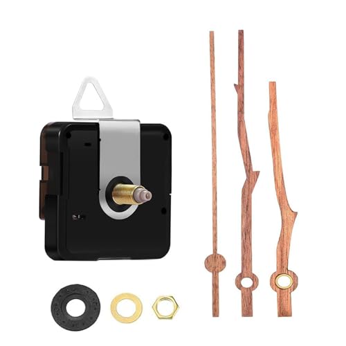 jojnsha Leises Uhrwerk Ersatz mit Holz lange und kurze Schaftzeiger Wand Motor Mechanismus Reparatur Teile Uhrwerk Zubehör von jojnsha