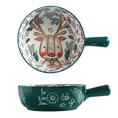 jojnsha Nordic Keramikschale mit Griff Frühstück Obst Wald Tierdesign Dessert Suppe Keramik Suppenschalen mit Griffen jojnsha Nordic Keramikschale mit Griff Frühstück Obst Wald Tierdesign Dessert Suppe Keramik Suppenschalen mit Griffen von jojnsha