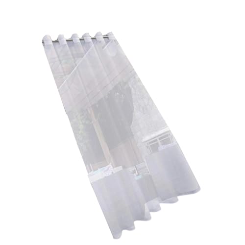 jojnsha Ösen Outdoor Vorhänge Transparent Wasserdicht Voile Vorhänge für Terrasse und Pavillons Transparent Vorhang von jojnsha
