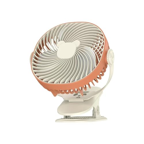 jojnsha Starke Klemme Tischventilator Wiederaufladbar Camping Ventilator Energieeffizient 5 Geschwindigkeiten Einstellbar Leise Kühlgerät Für Schreibtisch Leise Büro Mit USB-Aufladung von jojnsha