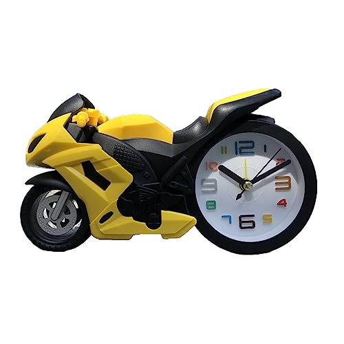 jojobasec for Creative Motorrad Form Uhr Wecker Zeitnehmer Desktop, 19 x 7 x 11, Gelb von jojobasec