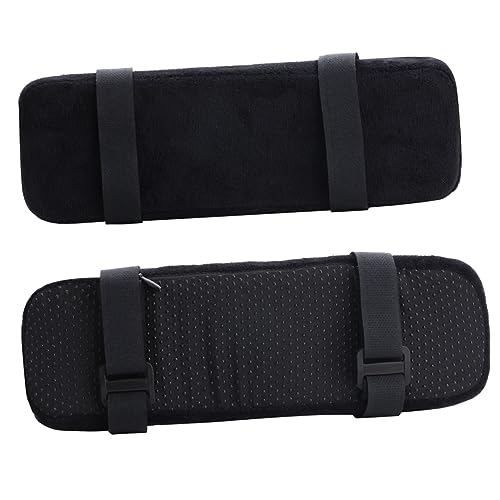 jojofuny 1 Paar Armlehnenpolster Sitzpolster Erinnerung Unterstützung Sitzkissen Ergonomisch Stuhlarm ruhen Armlehnenkissen Gedächtnisschaum Black von jojofuny