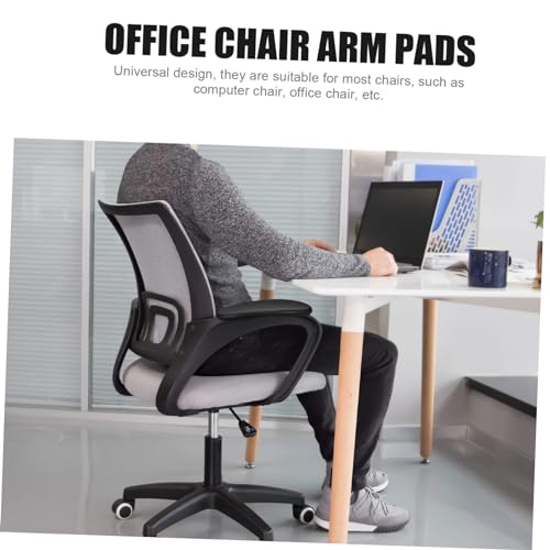 jojofuny 1 Paar Gaming Stuhl Armlehne Büro Kissen Ergonomisch Pads ausruhen Unterstützung Computerstuhlarmabdeckungen Stuhl-Armlehnenpolster Office Chair Arms Austausch Polyurethan Schwarz von jojofuny