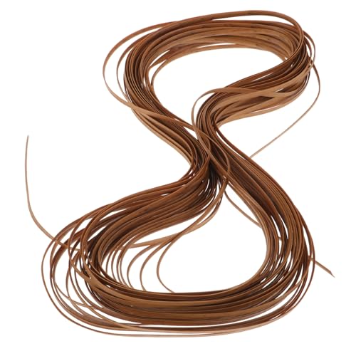 jojofuny 1 Rolle Rattan Reparaturmaterial Kunststoff Breites DIY Material für Möbelreparatur Langlebig und Witterungsbeständig für Stühle Sofas und Körbe Holzfarbe von jojofuny