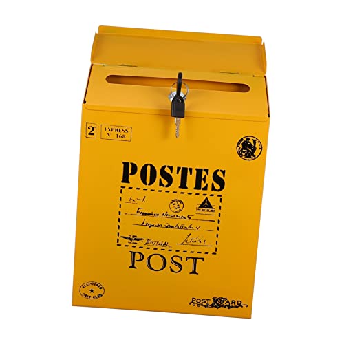 jojofuny Eisenbriefkasten Wandmontierter Briefkasten Zahlenschloss Retro-Stil Briefkasten Für Zuhause von jojofuny
