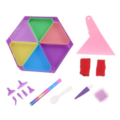 jojofuny 1 Satz Bohrgerichtset Edelsteine Tablett Bausätze tragbar Diamant-Lagerregal Werkzeugablage zum Perlenpunktieren Perlenmischschalen Diamant-Bildablage Plastik von jojofuny
