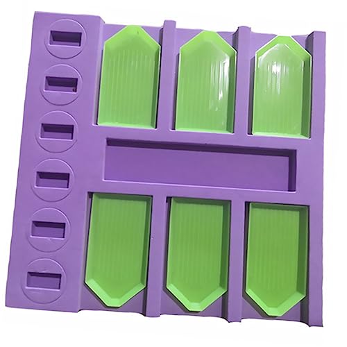 jojofuny 1 Satz Bohrregal Werkzeug Sortierfach Für Perlen Diamant-zeichentablett Tabletthalter Mit 6 Fächern Punktbohrplatte DIY-Diamant-Organizer Plastik Und Schwamm Violett von jojofuny