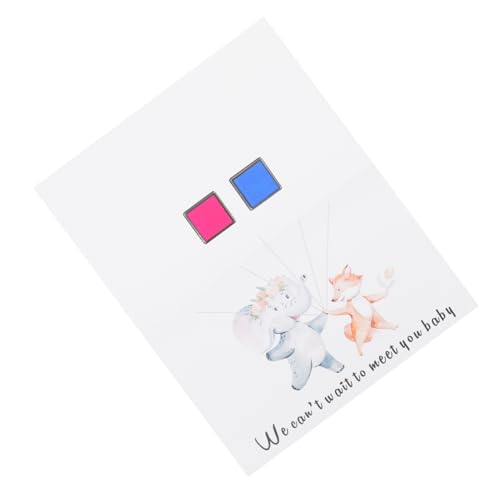 jojofuny Fingerprint Tree Für Geschlechtsenthüllung Fingerabdruck-Poster Für Babyparty Erinnerungsstück Für Gäste Mit Stempelkissen Blau Und Klebepunkten Einzigartiges Design Für von jojofuny