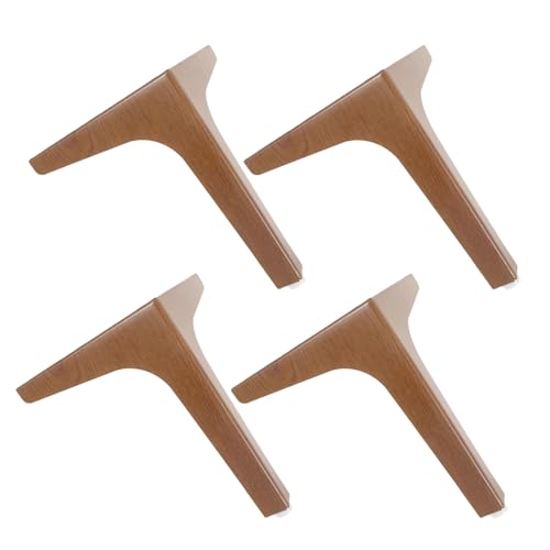jojofuny 4stücke Möbelbeine Mid- Design Und Langlebig Passend Für Sofas Tische Und Schränke Walnussfarbe Einfache von jojofuny