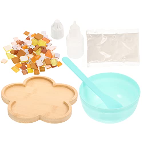 jojofuny 1 Satz Mosaik -Untersetzermaterialbeutel drinnen modern Tasse Mosaikmatte selber Machen Tisch Tasse Matte DIY Cup mat versorgung Wärmeisolierungstasse Pad Plastik von jojofuny