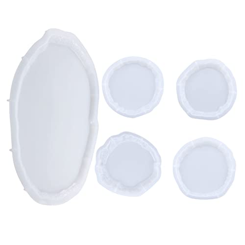 jojofuny 1 Satz Pallet Coaster Form Untersetzer Formen geformt Nicht -STiCK Getränke Untersetzer, der Form herstellt Schalenformen Ovale Untersetzerformen Silikonformen Kieselgel von jojofuny