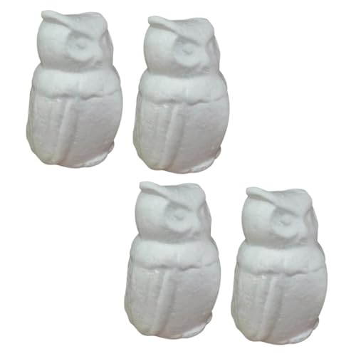 jojofuny 1 Satz Teiliges DIY Bastelset Hochwertigem Unvollendete Eulenfiguren Für Desktop Dekoration Und Handgemachte Dekore 4 Stück von jojofuny