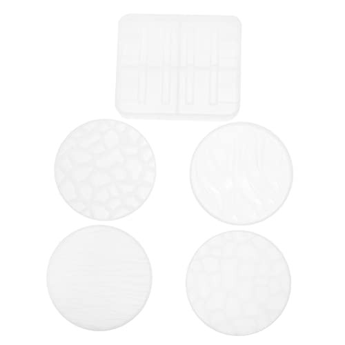 jojofuny 1 Satz Untersetzer-Aufbewahrung sform Untersetzer, der Form herstellt Silikonhandwerksformen Runde Form aus Silikon silikonform selber machen DIY Bastelform Kieselgel Weiß von jojofuny