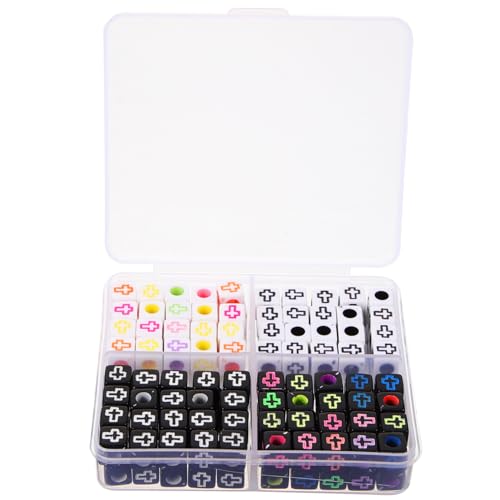 jojofuny 1 Schachtel Acrylwürfelperlen mit Einzigartigem Kreuzmuster DIY Schmuckzubehör für Armbänder und Ohrringe Bastelprojekte und für DIY von jojofuny