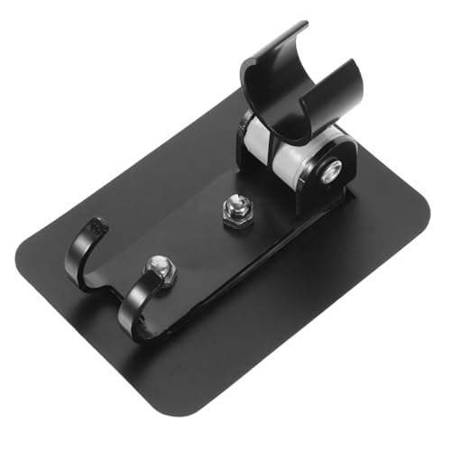 jojofuny 1 Stück Duschkopf Halterung Verstellbare Spritzschutz Halterung für Handbrause Schwarz Robustem Aluminium Drehbar Installieren für Badezimmer von jojofuny