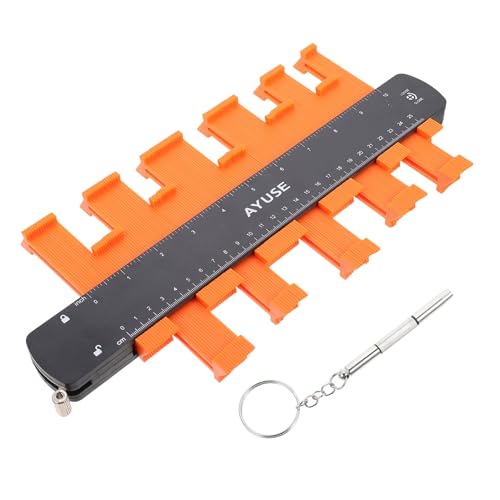 jojofuny 1 Stück Kontur Messer Formvervielfältiger Handwerkzeug Profilmesswerkzeug Formprofillehre Profilmessgerät Formlineal Unregelmäßiges Messwerkzeug Unregelmäßige Formlehre Abs Orange von jojofuny