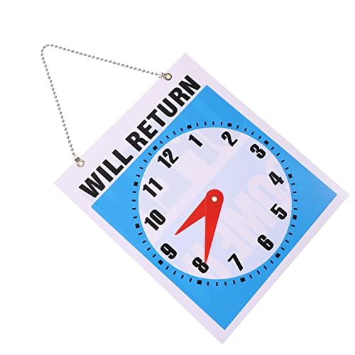 jojofuny 1 Stück PVC Willkommensschild mit Uhr Doppelseitiges Dekorschild für Geschäfte Läden und Zuhause Quadratisches Hängendes Türschild für Einladende von jojofuny