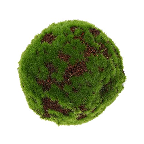 jojofuny 1 Stück Simulierter Moosball Gefälschte Pflanzen Fälschung moosiges Mooskugel-Dekoration Dekorative Messsteine Moossteinverzierung Blumentopfverzierung Poly-Drache Green von jojofuny