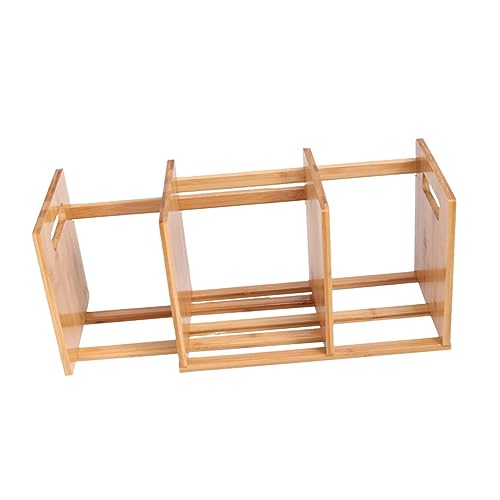 jojofuny 1 Stück Teleskop-Bücherregal Desktop -Buchorganisator Schreibtisch Bücherregal Schreibtischbuchregal Desktop-Lagerregal Bambus von jojofuny