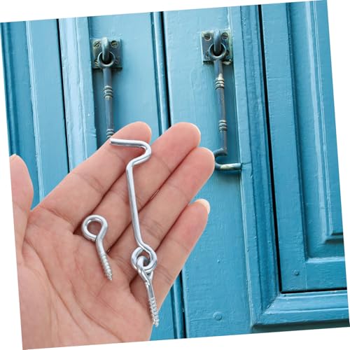 jojofuny 10 Sätze Teiliges Türhaken Carbonstahl mit Verzinkter Oberfläche Robuste Fenster Scheunentorverriegelung Langlebig Einfache Montage Geräuscharm für Tür Fenstersicherung jojofuny 10 Sätze Teiliges Türhaken Carbonstahl mit Verzinkter Oberfläche Robuste Fenster Scheunentorverriegelung Langlebig Einfache Montage Geräuscharm für Tür Fenstersicherung von jojofuny