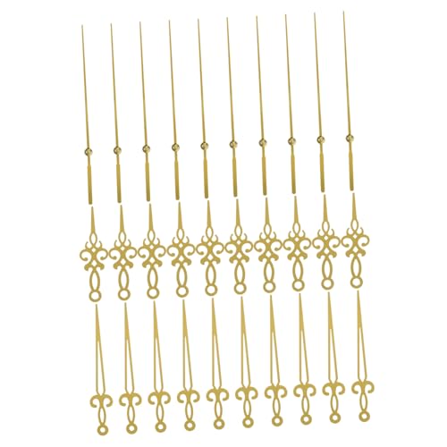 jojofuny 10 Sätze Uhrzeiger Aus Metall Uhrennummern Groß Nur Uhrzeiger Teile Ersatz-uhrzeiger Retro Reparatur Wanduhren Für Zuhause Analog Klein Hände Uhrzubehör Plastik Golden von jojofuny