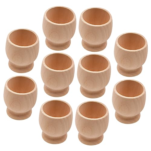 jojofuny 10 Stück Holz Eierbecher DIY Handbemalte Eierhalter Mini Blanko Holztassen für Kreative Bastelprojekte für Erwachsene jojofuny 10 Stück Holz Eierbecher DIY Handbemalte Eierhalter Mini Blanko Holztassen für Kreative Bastelprojekte für Erwachsene von jojofuny
