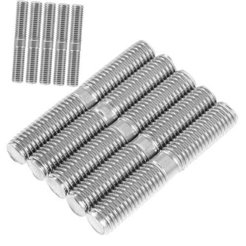 jojofuny 10 Stück Teiliges Edelstahl Doppelgewinde Schrauben Stabile Feinstab Schrauben für Reparatur Vielseitige Fest Austauschbare Doppelkopf Schraubbolzen von jojofuny