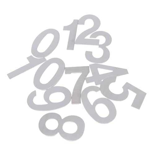 jojofuny 10 Stück Teiliges Edelstahl Hausnummern Aufkleber Selbstklebend Moderne Zahlen für Tür Briefkasten Wohnung und Büro Einfache Montage Wetterbeständig Vielseitig Einsetzbar von jojofuny