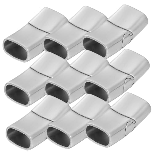 jojofuny 10 Stück Teiliges Magnetische Schmuckverschlüsse aus Edelstahl Flach-rechteckig Installieren Geeignet für DIY Halsketten und Armbänder Praktischer Verschluss für Vielseitige von jojofuny
