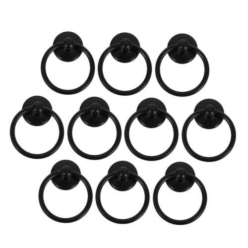 jojofuny 10 Stück Teiliges Metall Ring Zuggriffe für Möbel Vintage Einloch Schubladengriffe Langlebig Einfache Montage Geeignet für Kommoden Schränke und Kleiderschränke von jojofuny