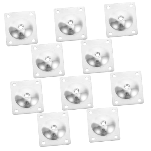 jojofuny 10 Stück Teiliges Möbelbein montageplatten aus Gewindebohrung Weiße Metall elektroplattierung Langlebige Stützplatten für Möbel Stuhlbeine Robust und Verschleißfest von jojofuny