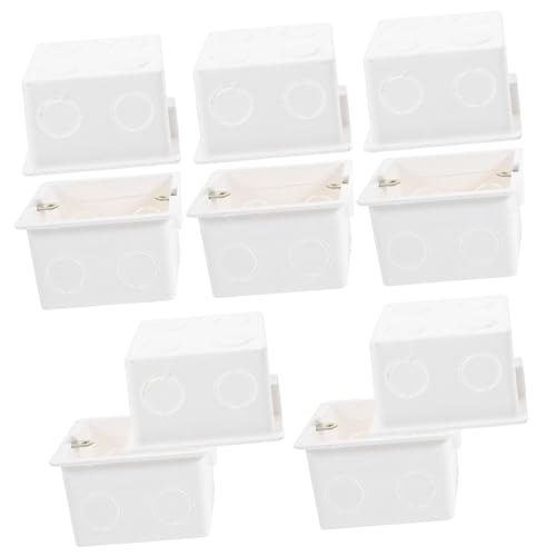 jojofuny 10 Stück Teiliges PVC Verteilerdosen Abzweigdosen für Wandmontage Wasserdichte Anschlussdosen zur Versteckten Kabelinstallation Robuste Schalter Unterputzdosen für Zufällige Farbe jojofuny 10 Stück Teiliges PVC Verteilerdosen Abzweigdosen für Wandmontage Wasserdichte Anschlussdosen zur Versteckten Kabelinstallation Robuste Schalter Unterputzdosen für Zufällige Farbe von jojofuny