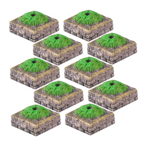 jojofuny 10 Stück Teiliges Sandtisch-dekor Resin Miniatur Baum Altar Basis Modell Robust Leicht Wetterfest DIY Landschaftsgestaltung Geeignet für Sandtisch Garten-Dekoration von jojofuny