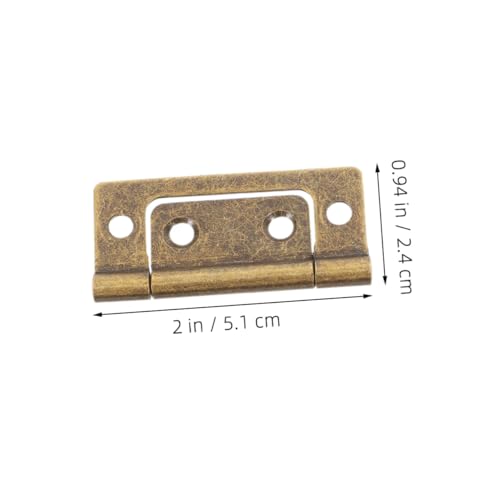 jojofuny 10 Stück Teiliges Türscharniere aus Dickem Eisen Geräuscharm Hohe Tragkraft Vintage Kupferoptik Innenliegend Einfache Montage Geeignet für Möbel Schranktüren Heimwerker von jojofuny