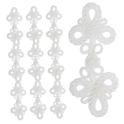 jojofuny 10 Stück Teiliges Weiße Stoff froschknöpfe Handgefertigt Chinesischer Stil Dekorative Verschlüsse für Cheongsam und Hanfu Kleidung Klassische Zierliche Kleidungsknöpfe für jojofuny 10 Stück Teiliges Weiße Stoff froschknöpfe Handgefertigt Chinesischer Stil Dekorative Verschlüsse für Cheongsam und Hanfu Kleidung Klassische Zierliche Kleidungsknöpfe für von jojofuny