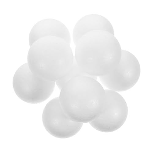 jojofuny 10 Stück schaumkugel Dekoration große Styroporkugeln Weiß Hochzeit künstlich Kreis Dekorate Handwerk Essen runden modern Polystyrolkugeln Bastelball Feste Kugel Bälle selber Machen von jojofuny