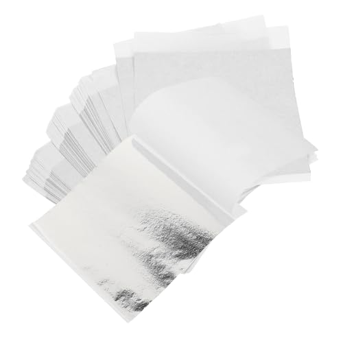 jojofuny 100 Blatt Teiliges Silberne Metallic flocken zum Basteln Langlebige Imitation Silberfolie für DIY Dekoration Einfache Anwendung für Kreative Handwerksprojekte und Festtagsdeko jojofuny 100 Blatt Teiliges Silberne Metallic flocken zum Basteln Langlebige Imitation Silberfolie für DIY Dekoration Einfache Anwendung für Kreative Handwerksprojekte und Festtagsdeko von jojofuny