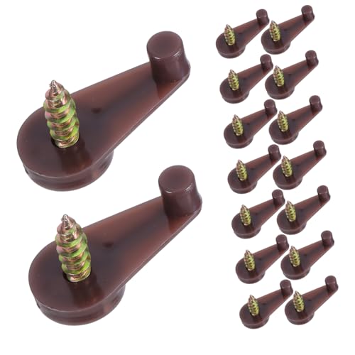 jojofuny 100 Sätze Kleiderspiegelklemme Glastürhalter Schrankplatten-clips Frameless Mirror Clips Glasregalclips Glashalteklammern Mit Schrauben Spiegelmontageklammern Glasclips Braun Pp von jojofuny