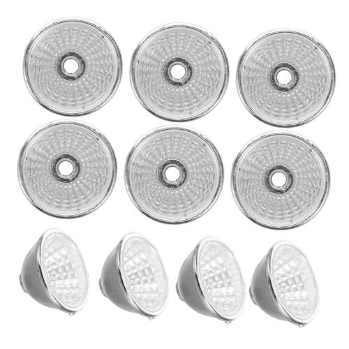 jojofuny 100 Stück DIY Kunststoff Scheinwerfer Lampenschirm Ersatz Lampenabdeckung für Außenstatue Augen Realistisch für Gartenfiguren und Tierpuppen Silberfarben Wiederverwendbar von jojofuny
