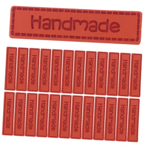 jojofuny 100 Stück Handgefertigte Farbwechsel Lederetiketten DIY Nählabels ohne Langlebige Labels für Kleidung Stricken Häkeln und Handgemachte Taschen Kreative Zubehör für Mode von jojofuny